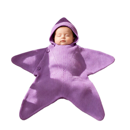 Baby Knitted Starfish Onesie with Hood