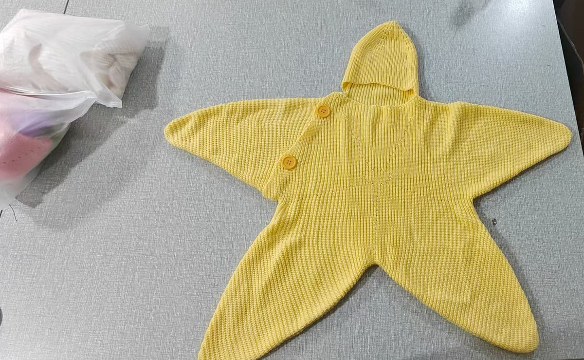 Baby Knitted Starfish Onesie with Hood