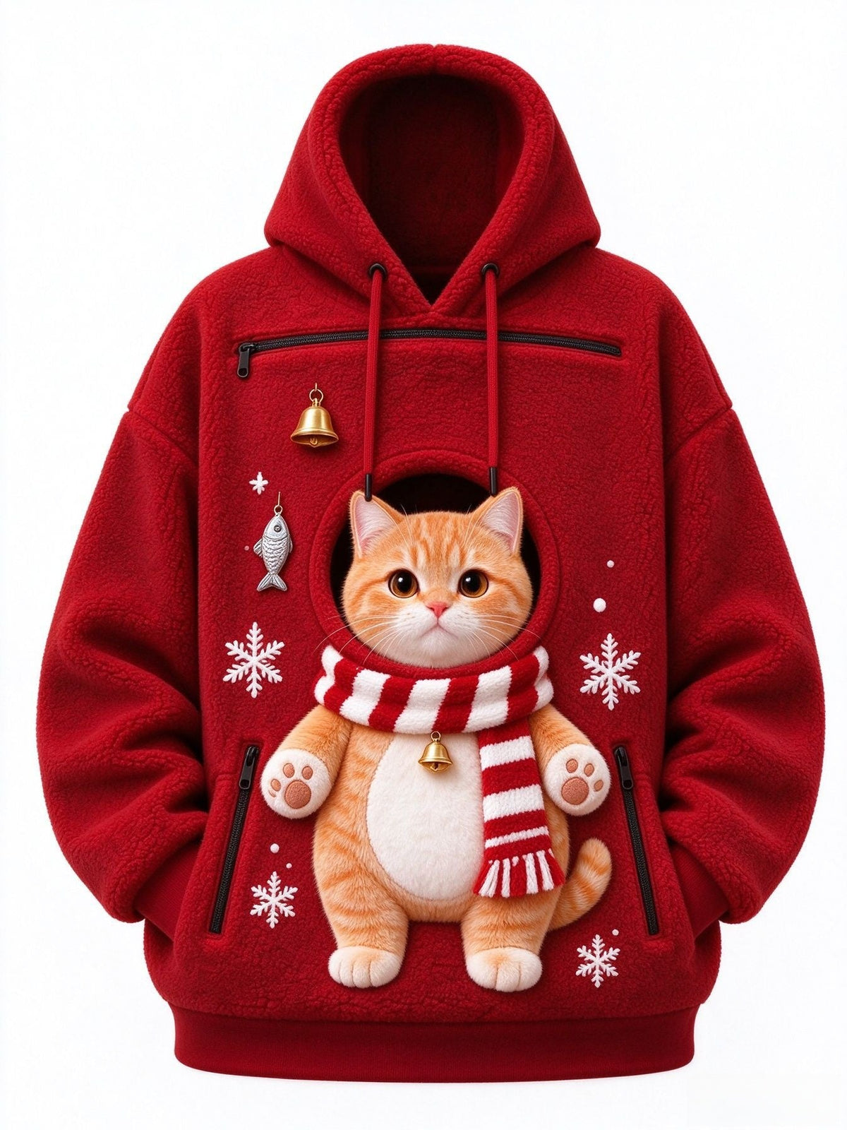 Christmas Hooded Fleece Sweatshirt
