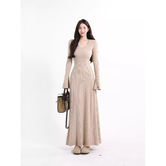 Petite High-End Black Knit Dress
