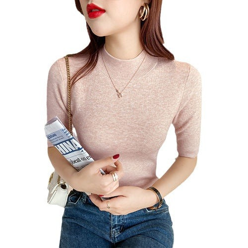 Inner layer of the top is a thin knitted sweater.