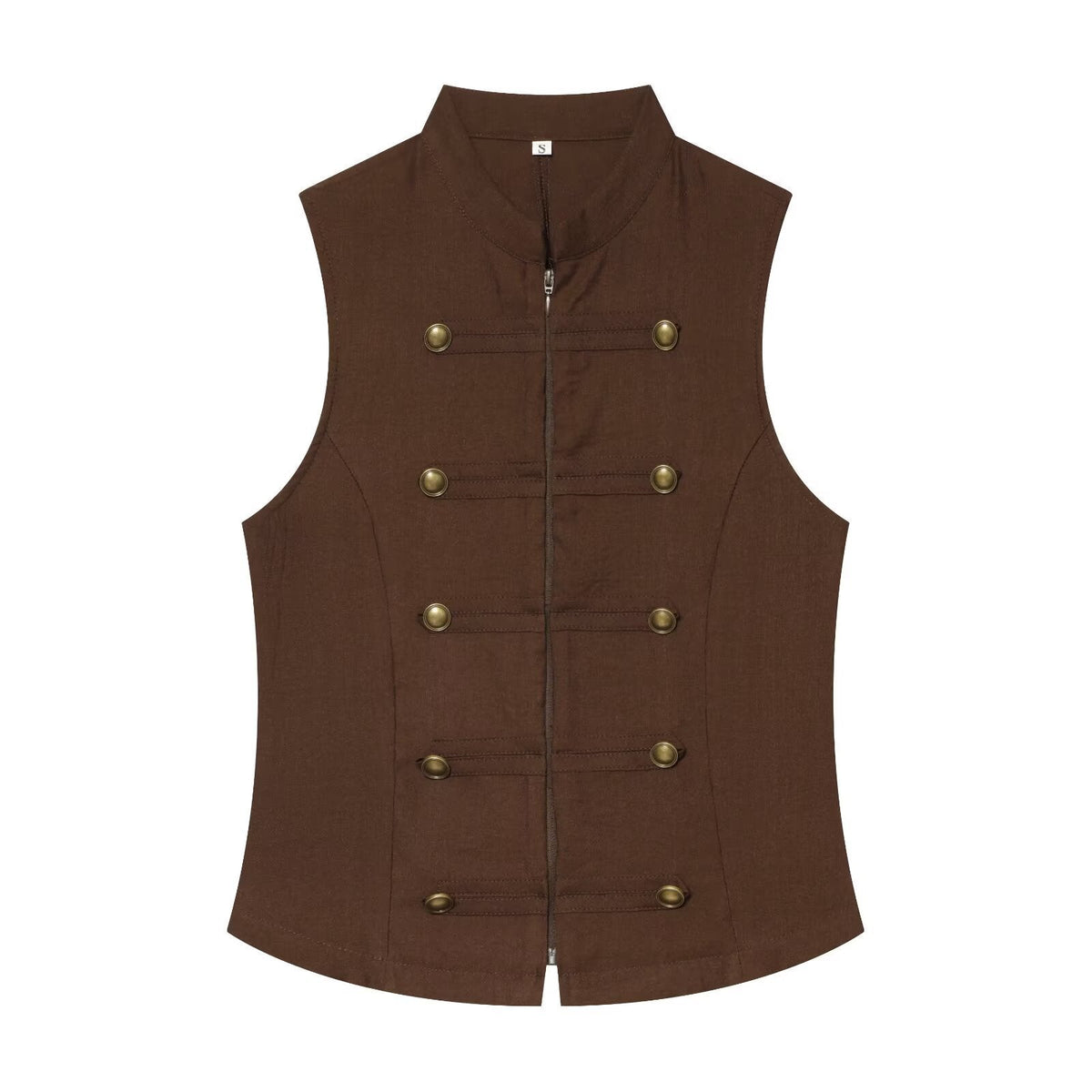 Sleeveless Double-Breasted Shirt