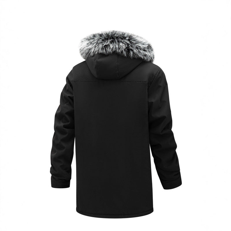 Men's mid-length jacket coat