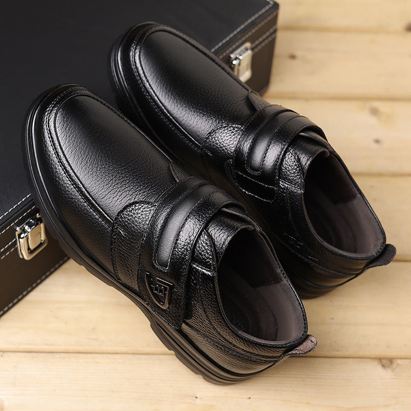 Mens Genuine Leather Slip-On Casual Shoes