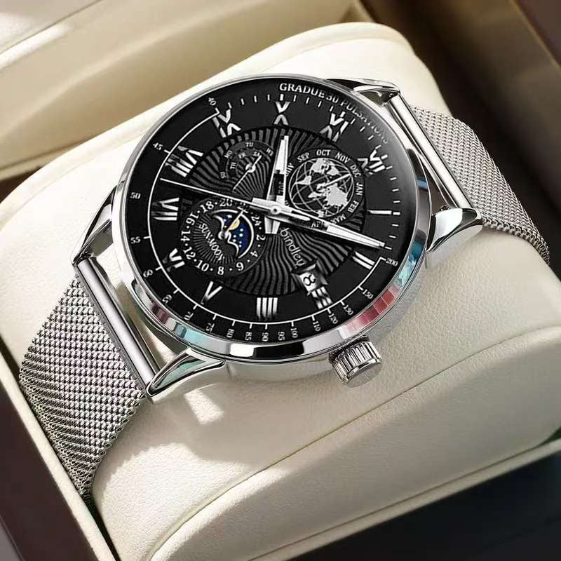 luminous waterproof calendar watch