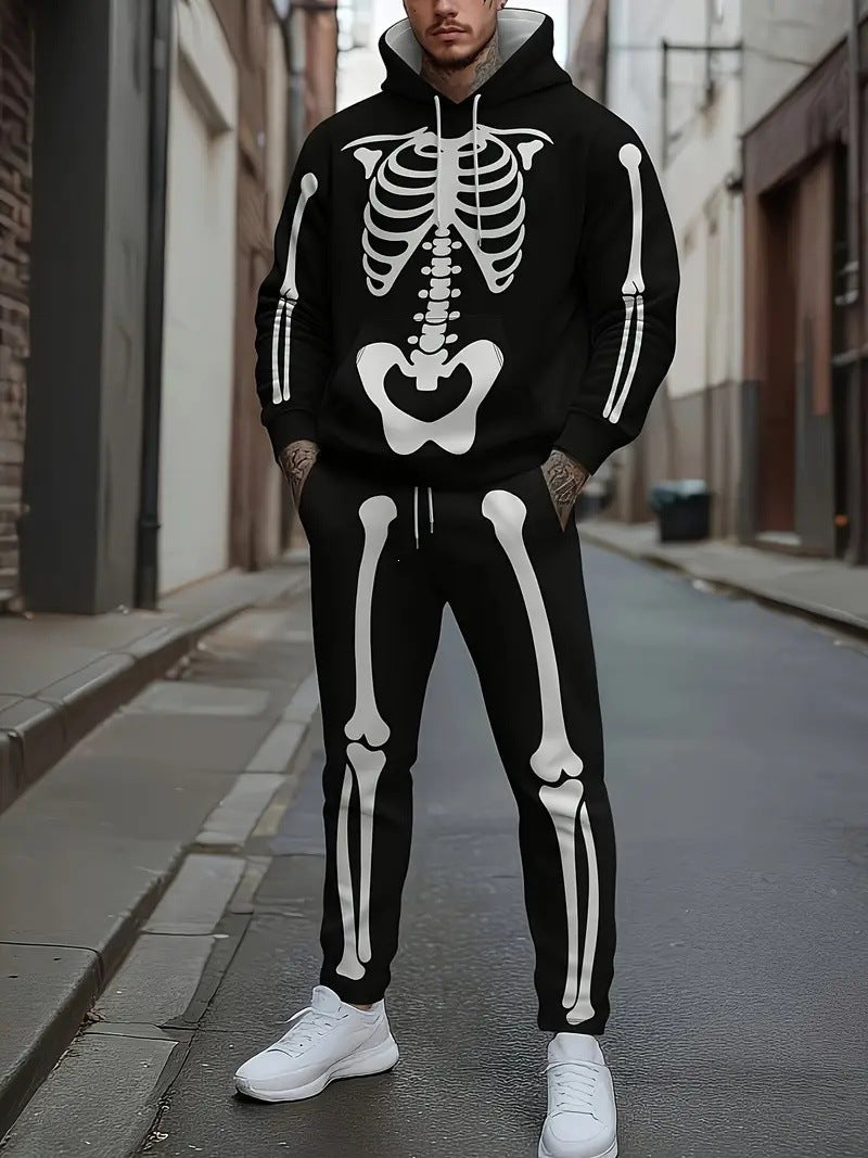 Men's Plus Size 3D Printed Hoodie and Sweatpants Two-Piece Set