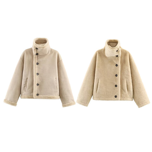 Cross-Border European and American Clothing Aliexpress Popular Reversible Reversible Jacket
