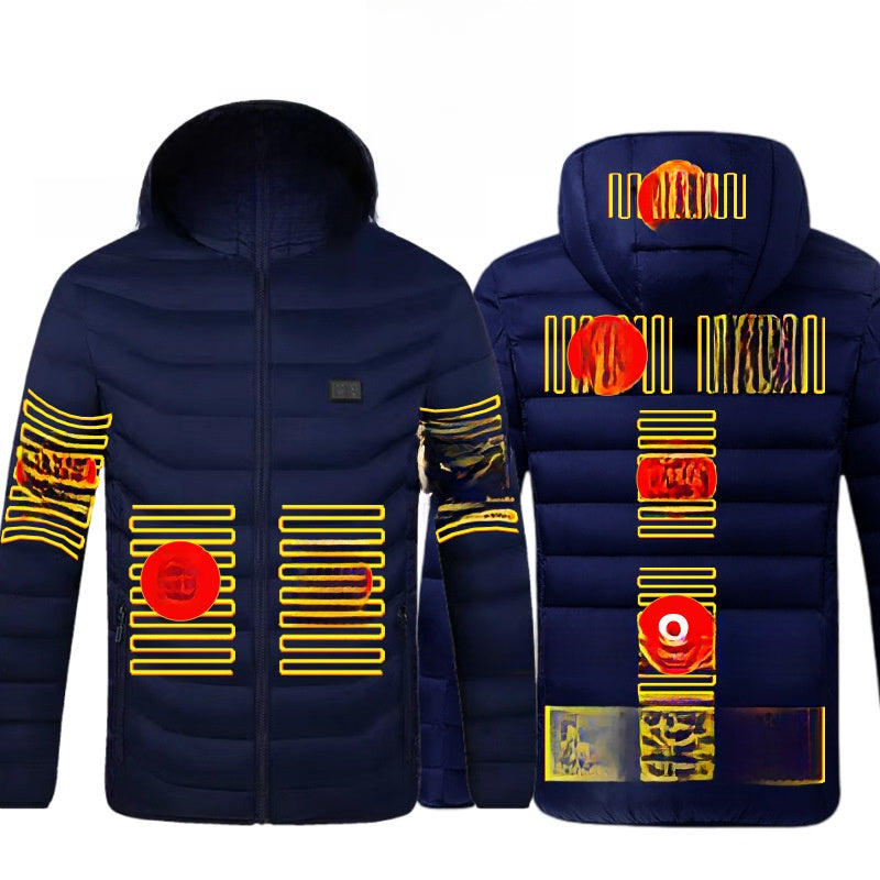 Thermal cotton coat with heating function