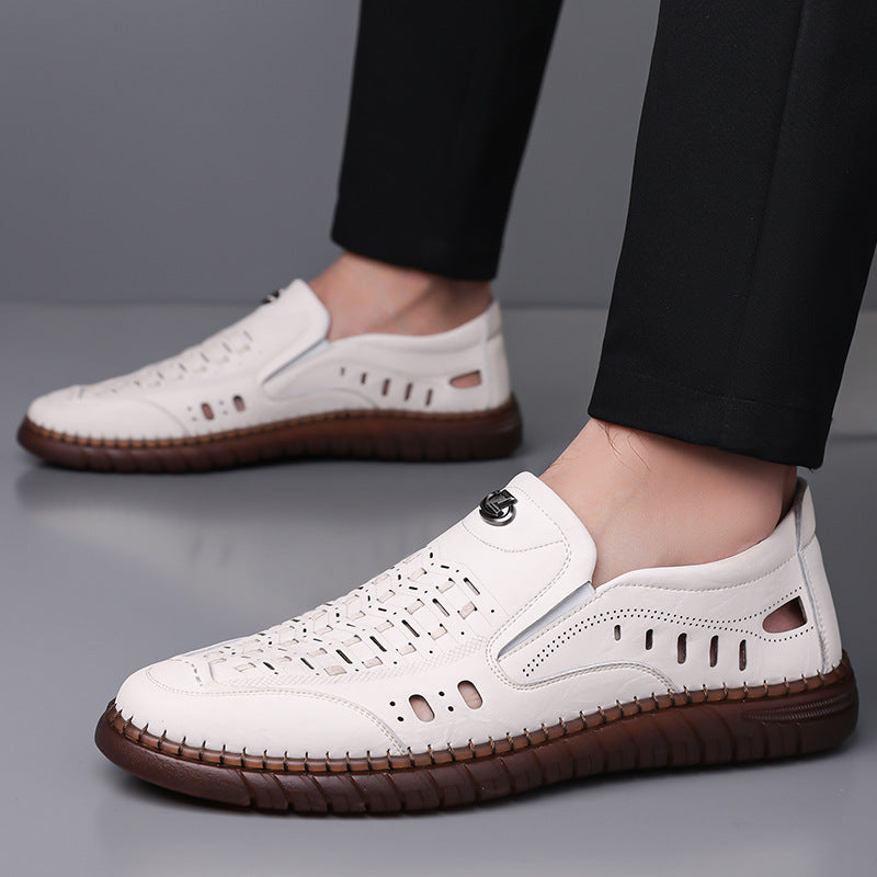 Men's Breathable Woven Leather Sandals
