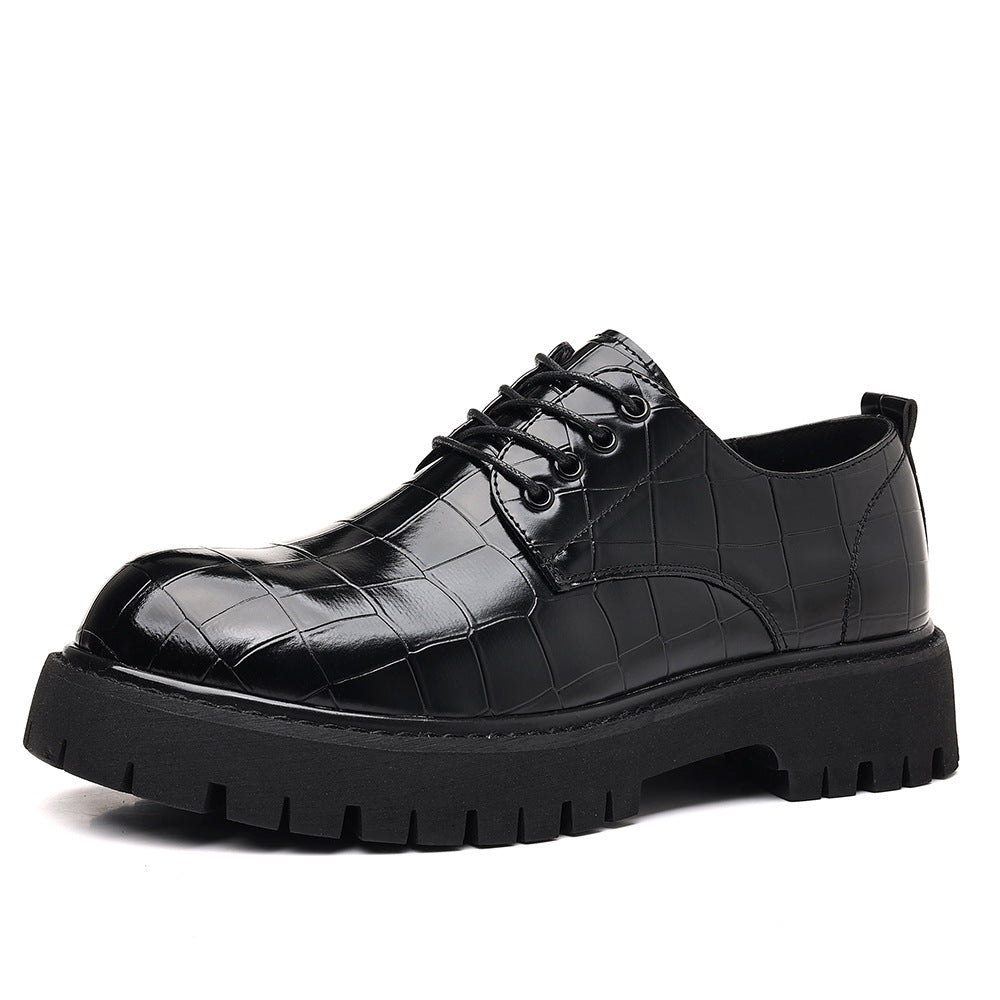 Men's thick-soled height-increasing shoes