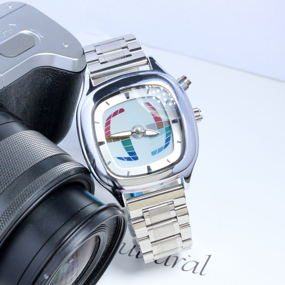 Fashionable Mens Vintage Dual Display Quartz Watch