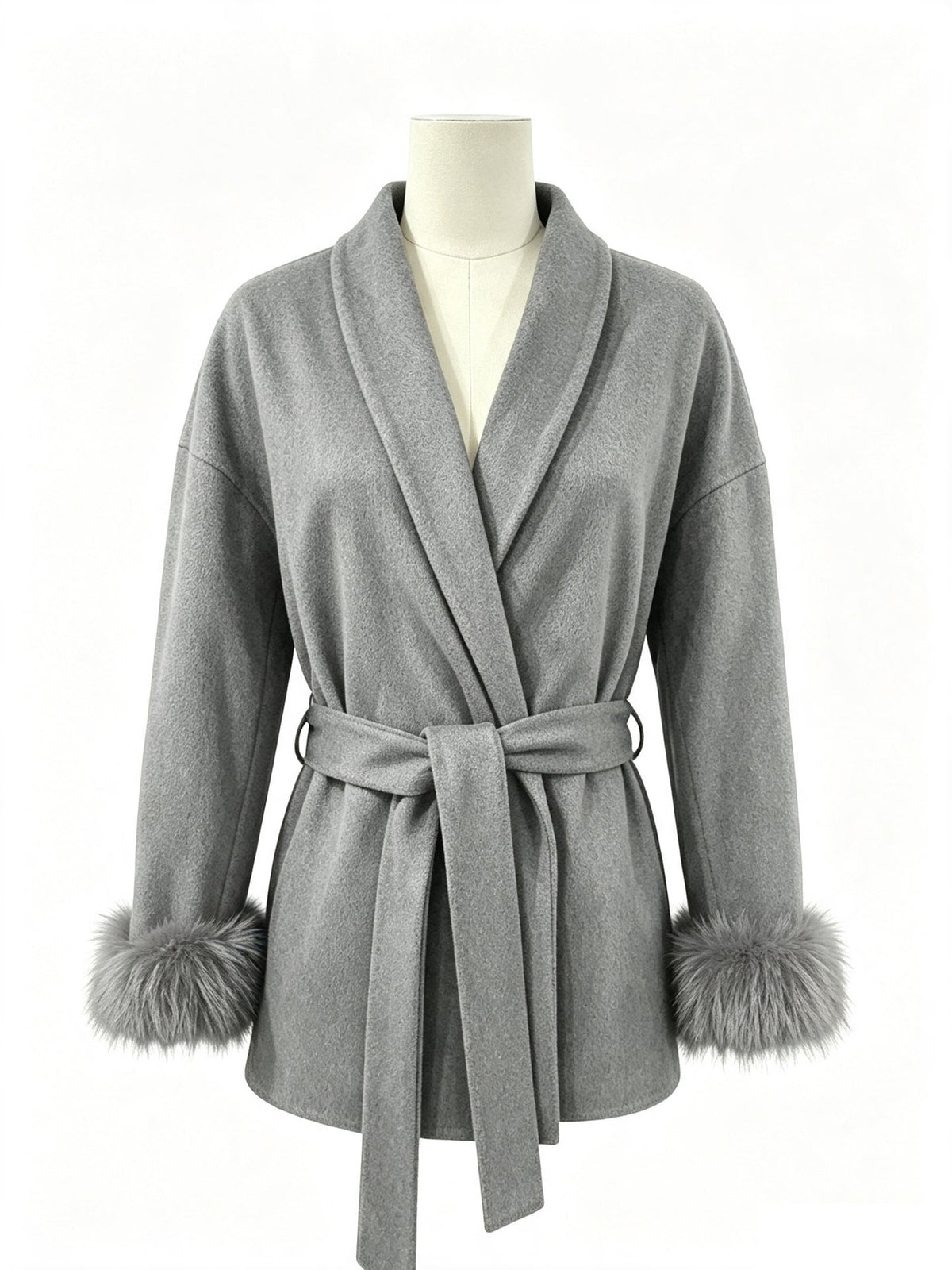 Wool coat, short-style overcoat