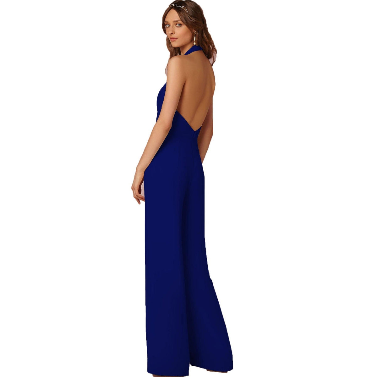 2026 New European and American Style Party Jumpsuit, Amazon Independent Site Hot-Selling Sexy Halter-Neck Women's Long Pants
