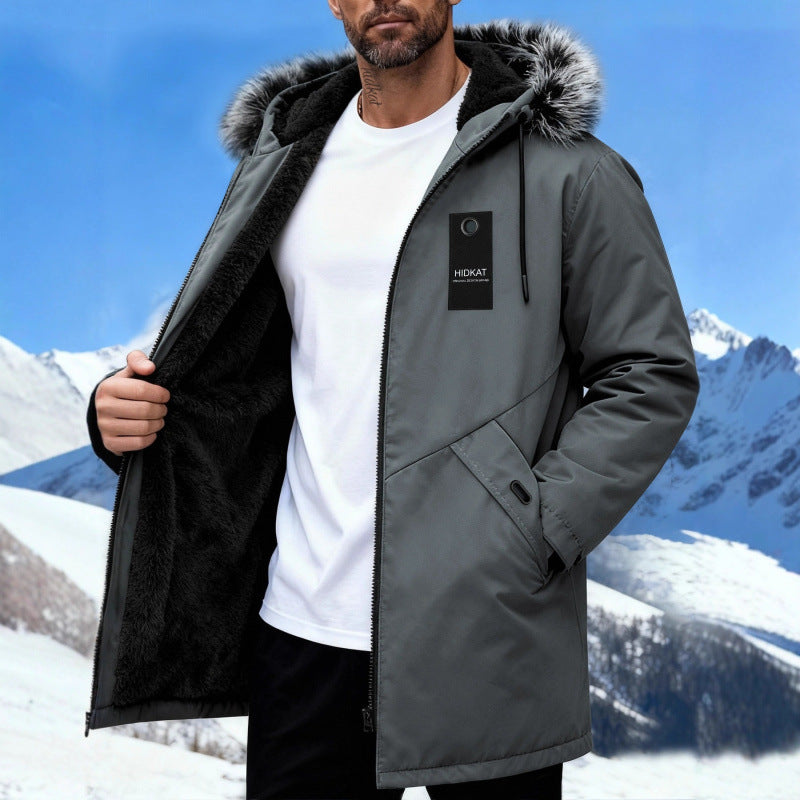 Men's mid-length jacket coat