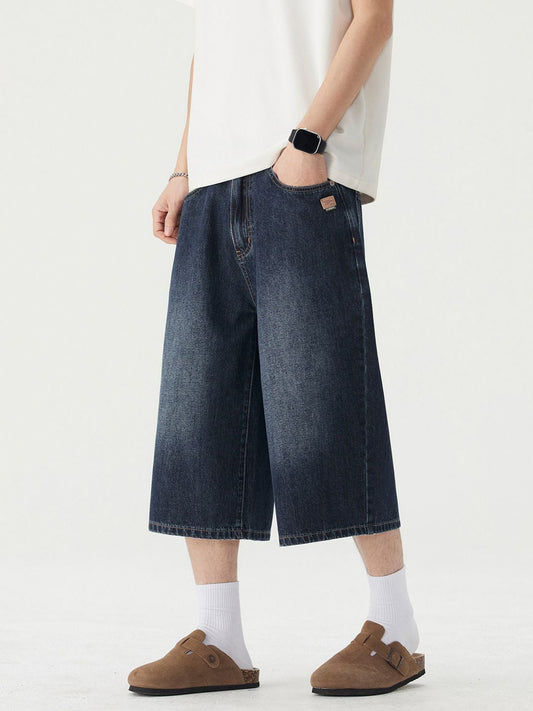 Retro Washed Denim Shorts