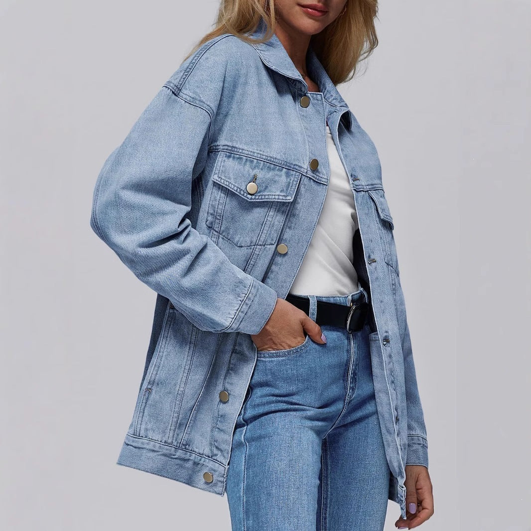 Women's Denim Button Front Jacket