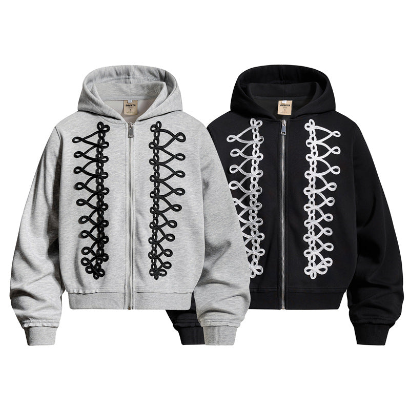 Couple-style bow knot design hooded sweatshirt set