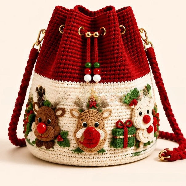 Crochet bucket bag