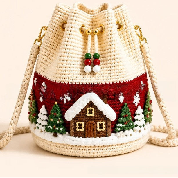 Crochet bucket bag