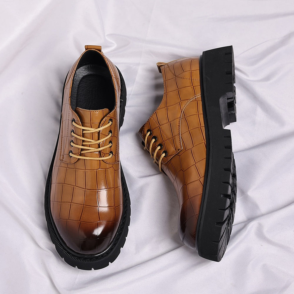 Men's thick-soled height-increasing shoes