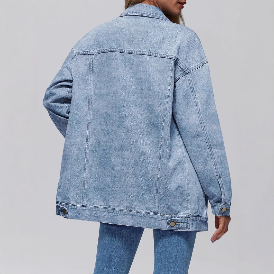 Women's Denim Button Front Jacket