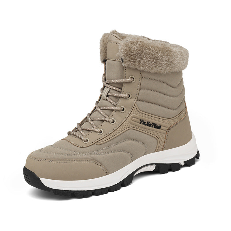Womens Snow Boots Winter Warm MidTop Outdoor Boots with Faux Fur Lining