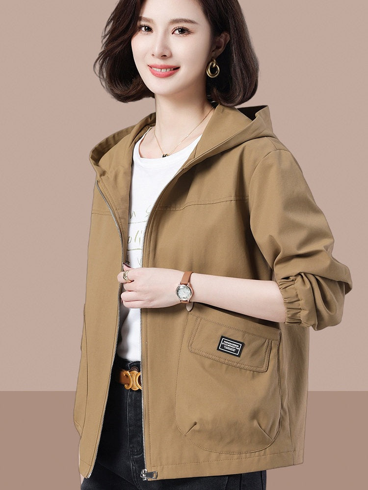 Women's Loose Hooded Short Coat