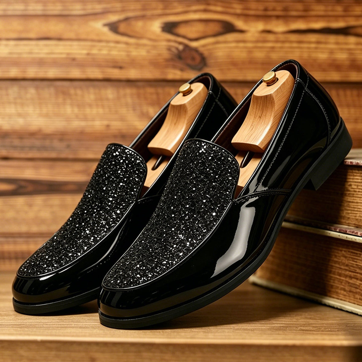 Mens Slip On Loafers Business Casual Leather Shoes