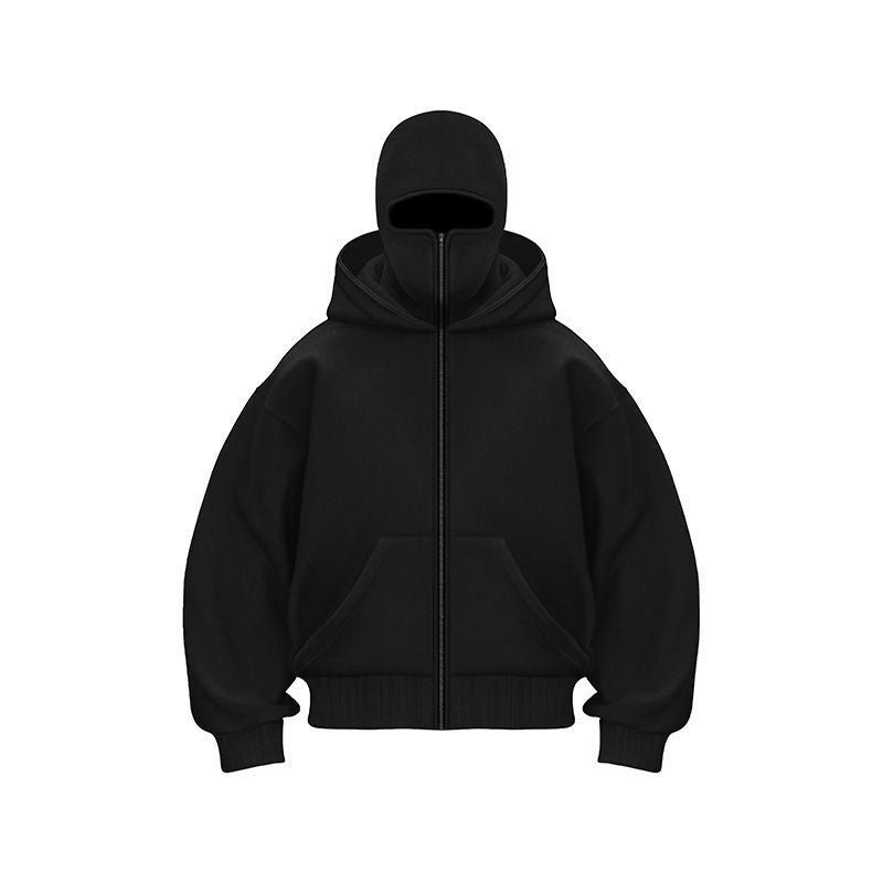 Double Hooded Fleece Zippered Sweatshirt