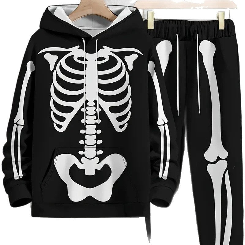 Men's Plus Size 3D Printed Hoodie and Sweatpants Two-Piece Set