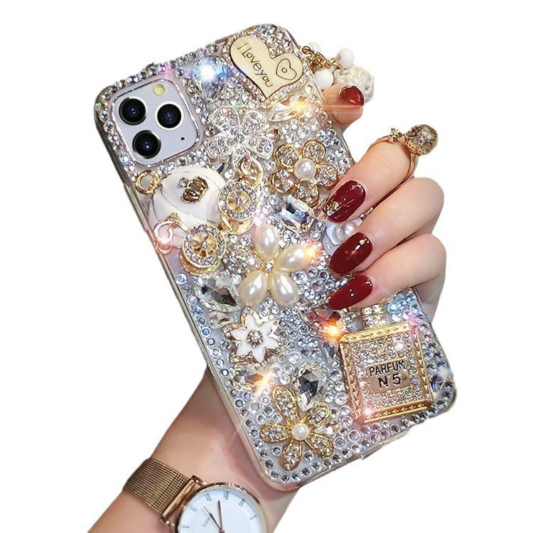 Rhinestone Silicone Phone Case for iPhone