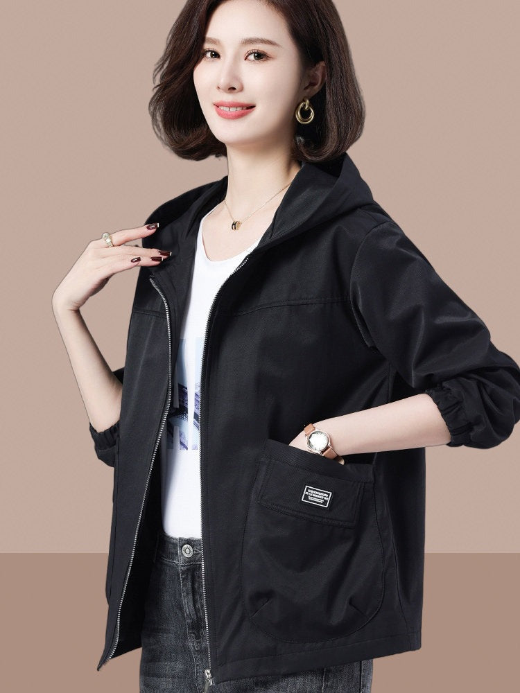 Women's Loose Hooded Short Coat