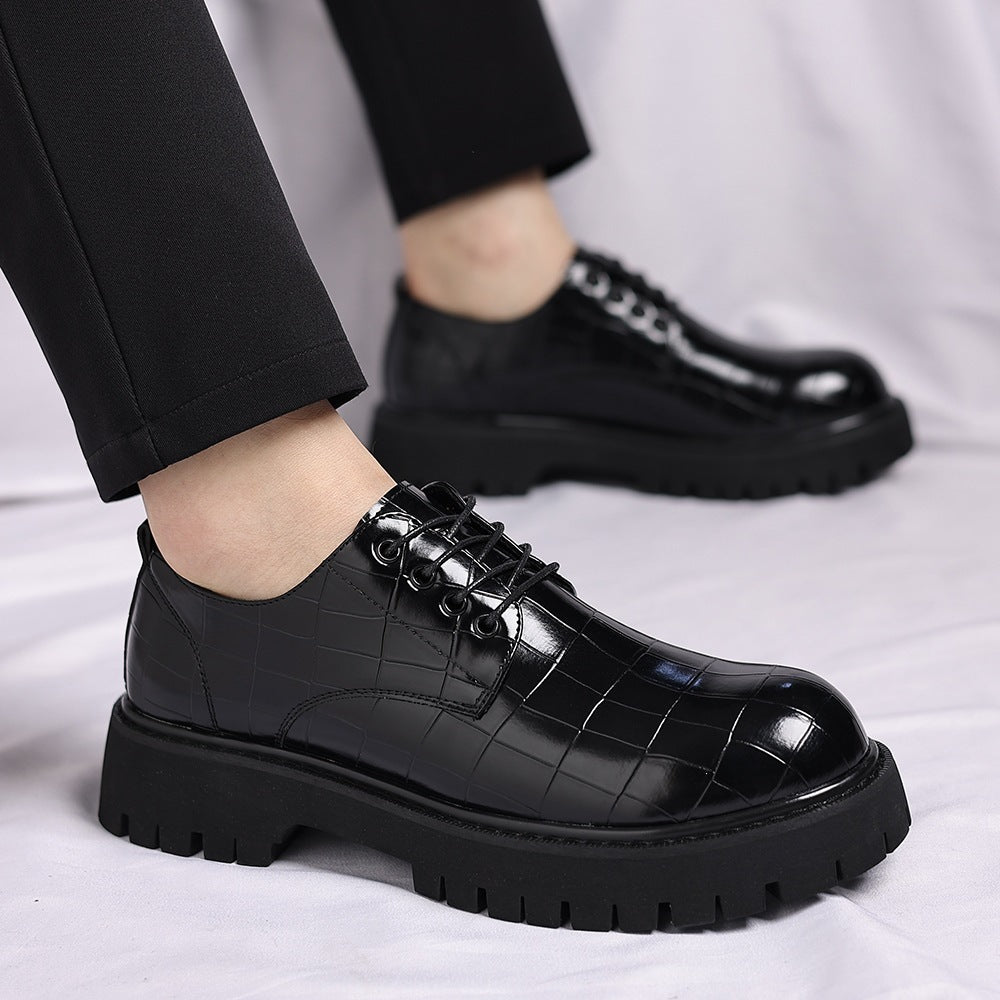 Men's thick-soled height-increasing shoes