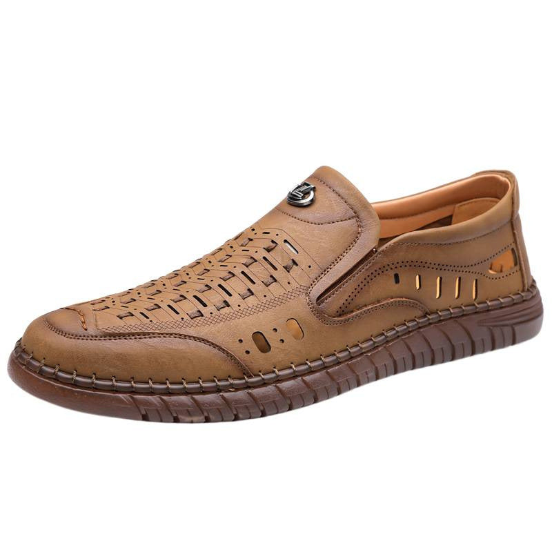 Men's Breathable Woven Leather Sandals