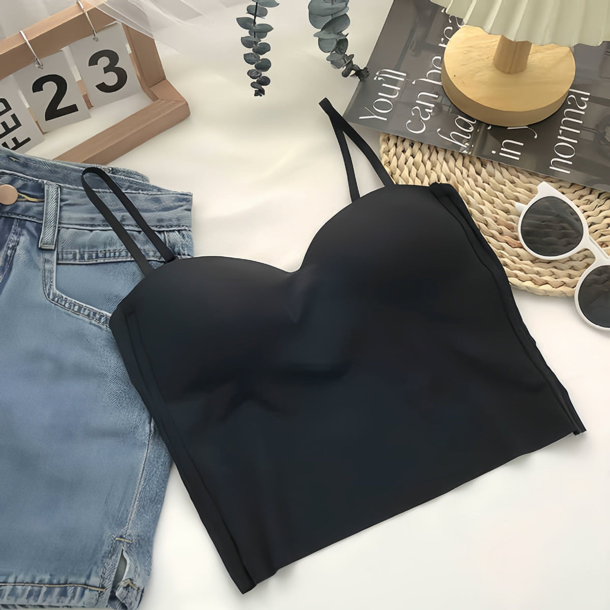 Adjustable Strap Camisole with Built-in Padding