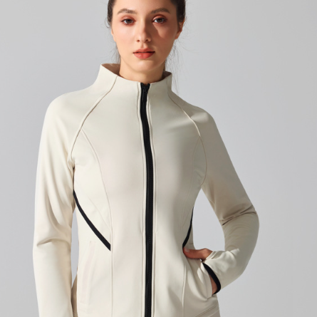 Thermal fleece yoga jacket