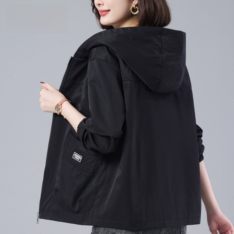 Women's Loose Hooded Short Coat