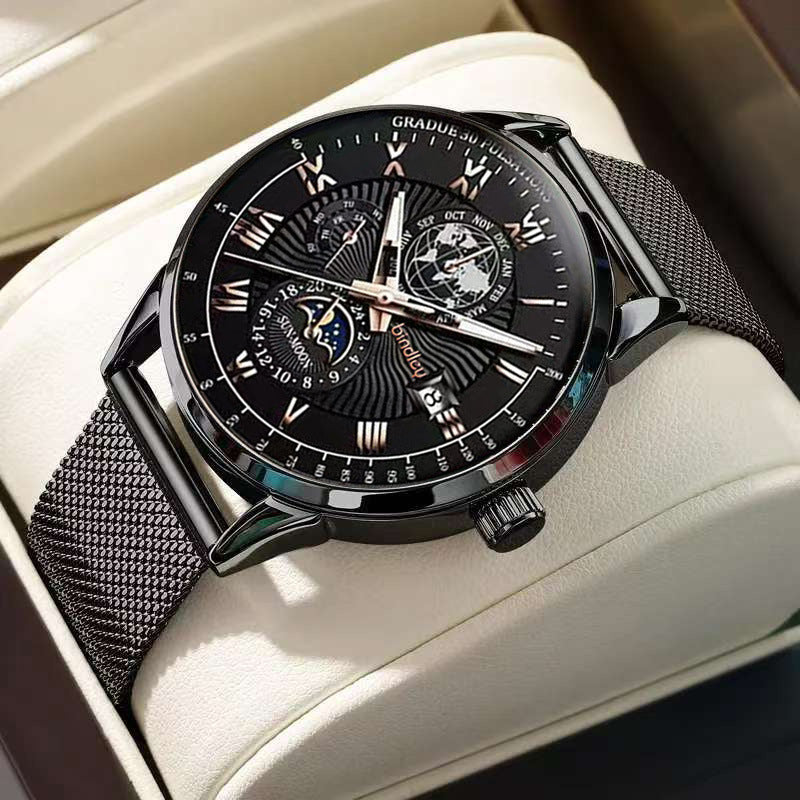 luminous waterproof calendar watch