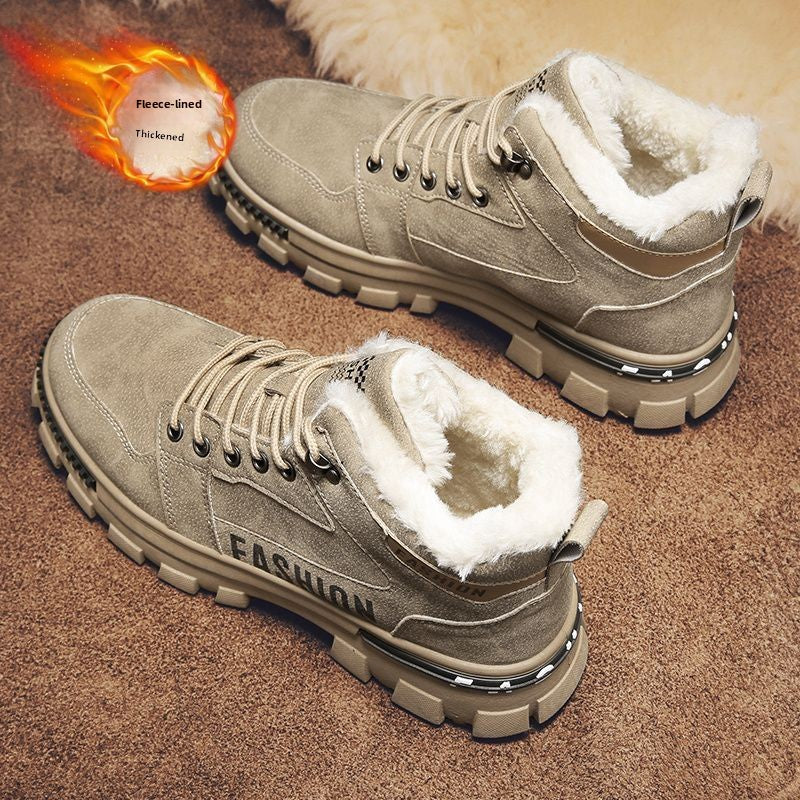 Men's Fleece-Lined Non-Slip Martin Boots