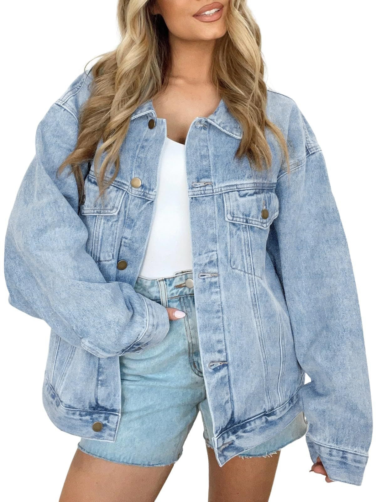Women's Denim Button Front Jacket