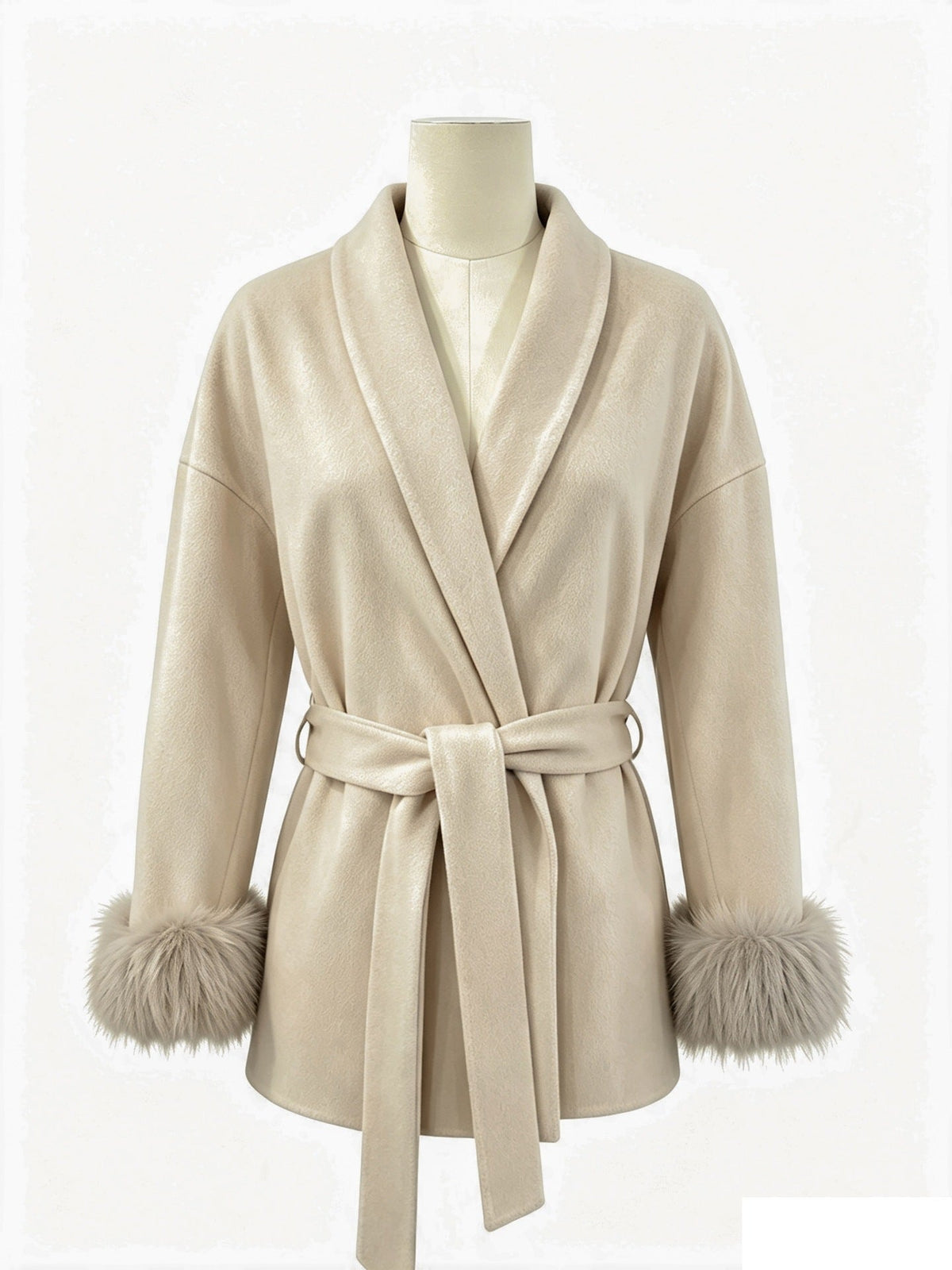 Wool coat, short-style overcoat