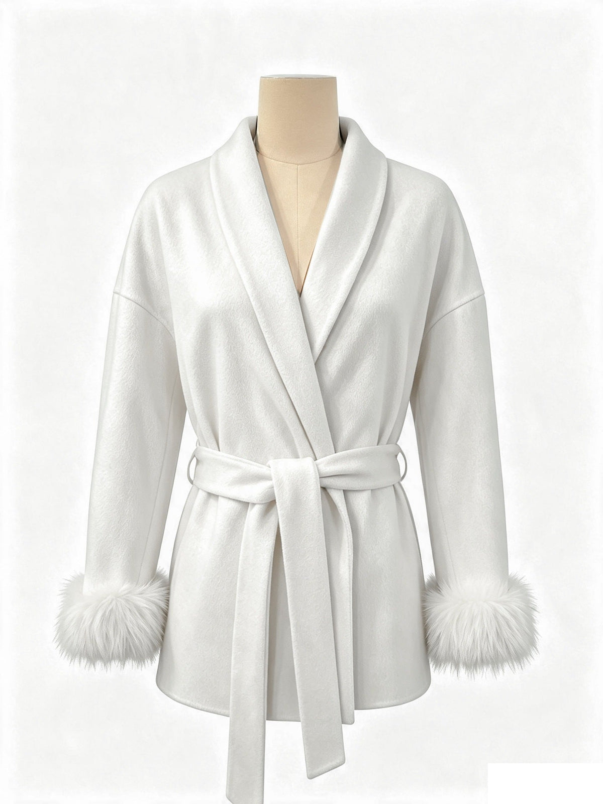 Wool coat, short-style overcoat