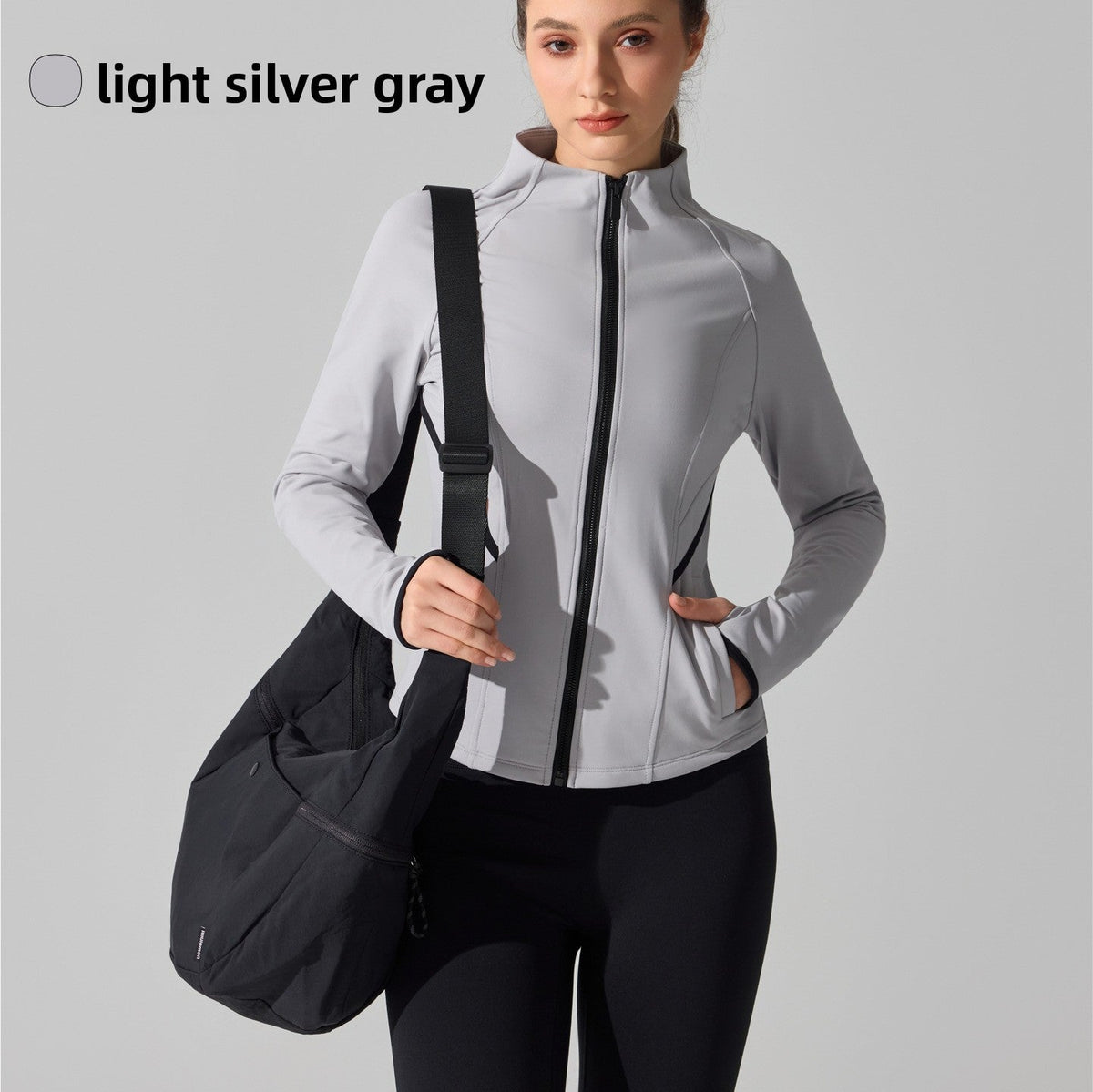 Thermal fleece yoga jacket