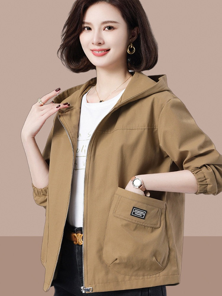 Women's Loose Hooded Short Coat