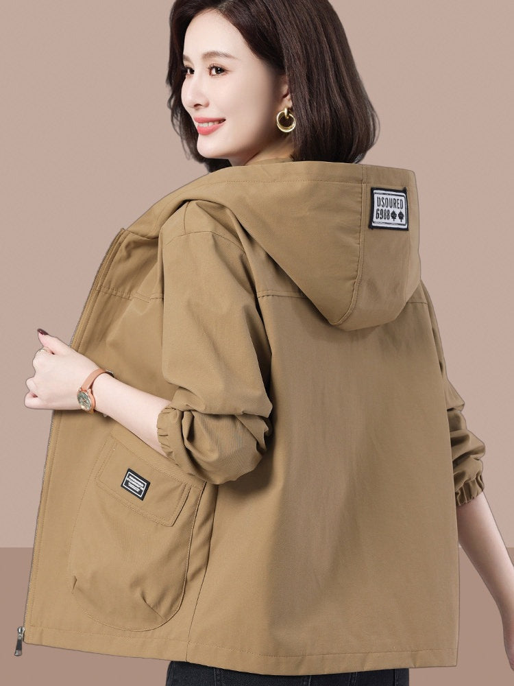 Women's Loose Hooded Short Coat