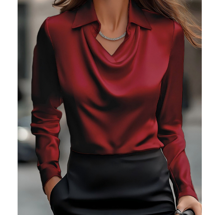 Women Elegant Commute Shirt Office Casual Blouse