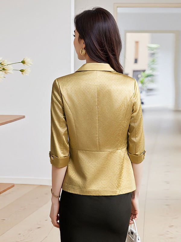 Acetate Satin Slim Fit Blazer
