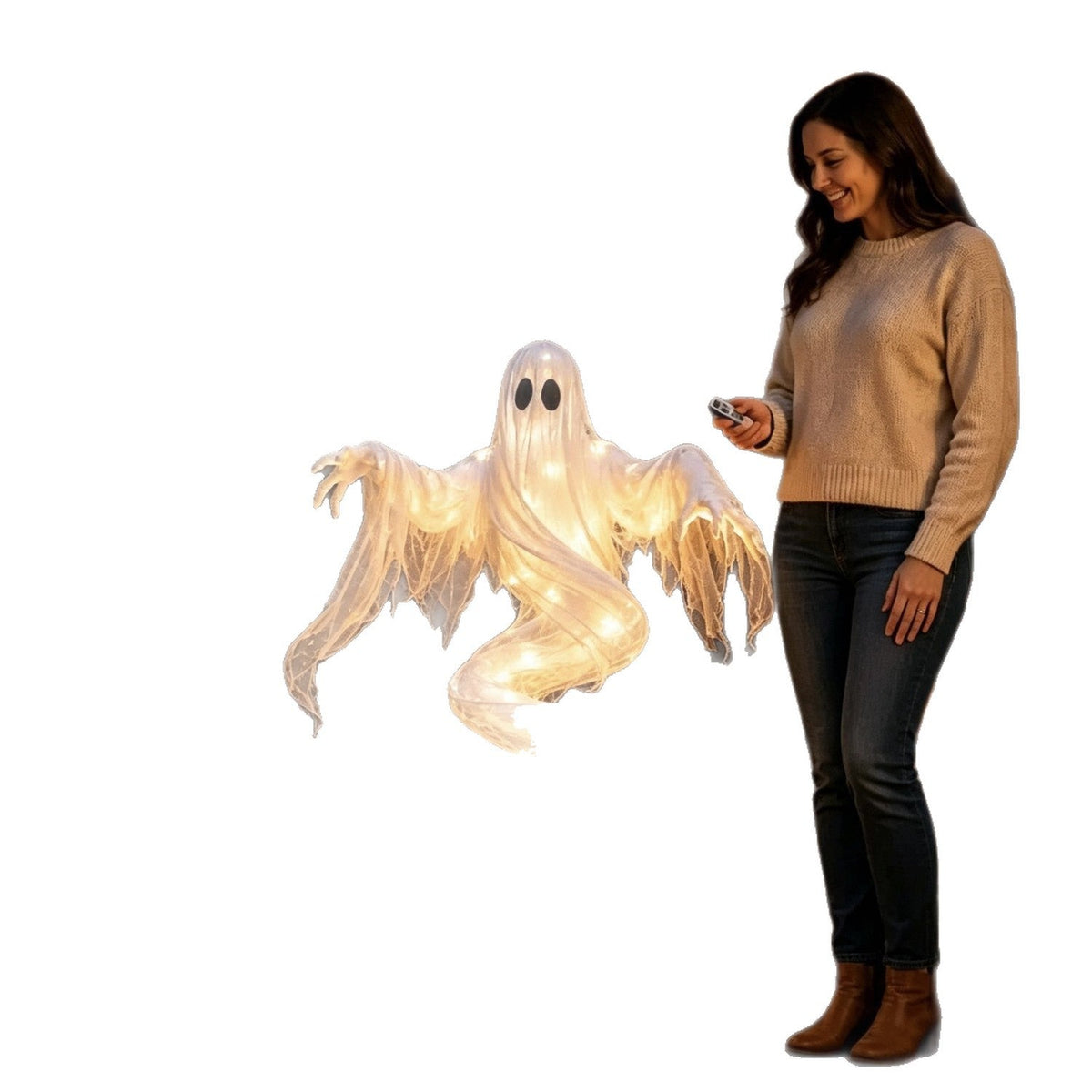 Cross-border new product: Swirling Ghost Pumpkin Yard Lamp