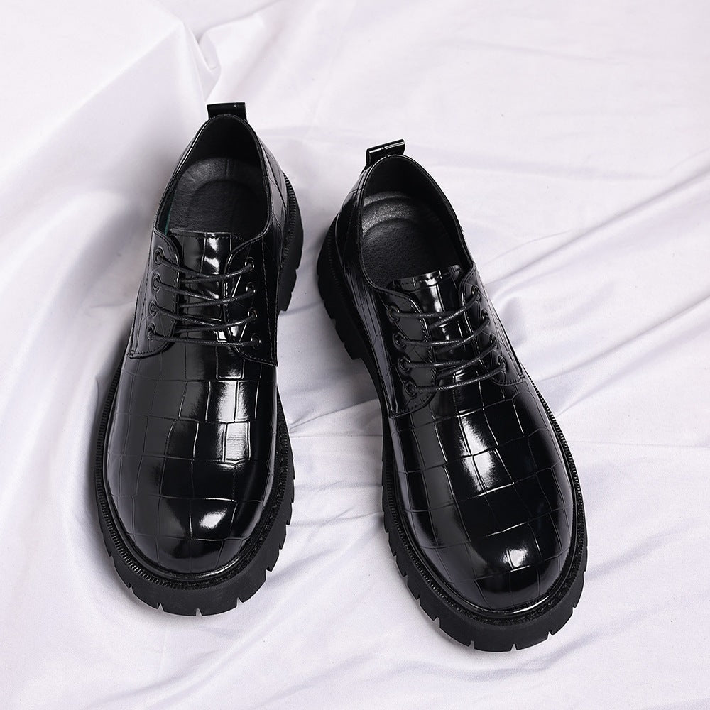 Men's thick-soled height-increasing shoes