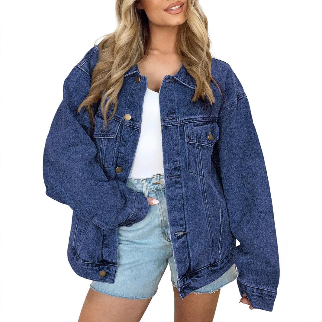 Women's Denim Button Front Jacket
